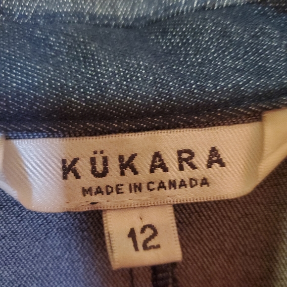 Kukara Denim Women's Gray Jacket. Size 12. Long-sleeved - Picture 3 of 4